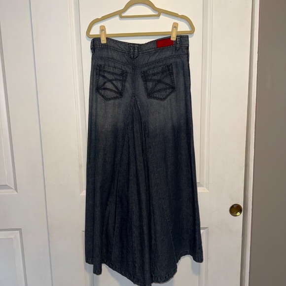 Vintage Fire Jeans Denim Jean Flare Maxi Skirt Size 7 Y2K - Picture 11 of 15